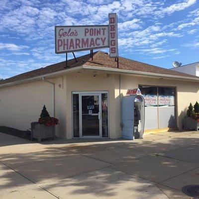 The front entrance of Gelo's Point Pharmacy