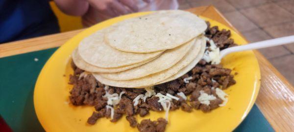 Tacos de Alambre con Queso- probably my favorite