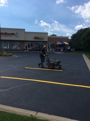 Parking lot striping