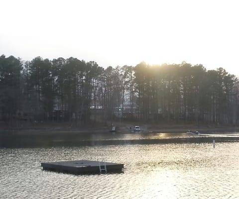 Swimming Platform off beach. Mid March.