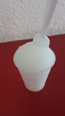 Just a simple small coconut water ice.