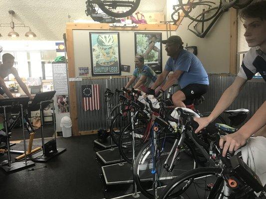 Computrainer classes for both females and males.