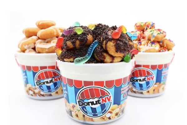 Bucket of mini donuts!