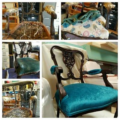 Restoration of two antique chairs!