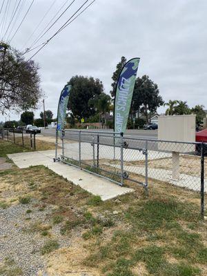 Look out for the Camp Schultz flags to our new entrance