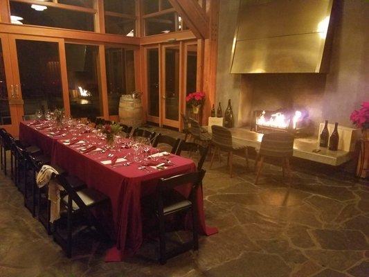 Five course wine paired dinner at the Penner-Ash Winery