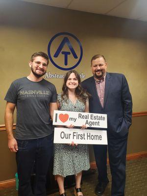 Excited first time home buyers