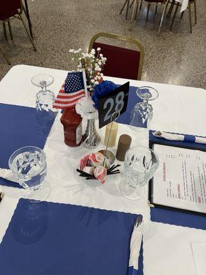 Table set up