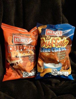 Herr's Deep Dish and Buffalo Blue flavor chips