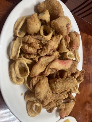 Fried seafood