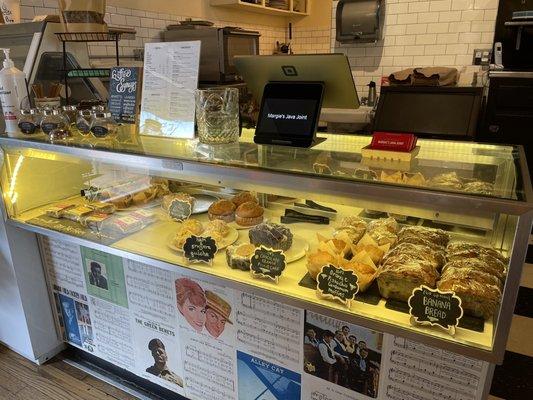 Baked goods for sale at the register