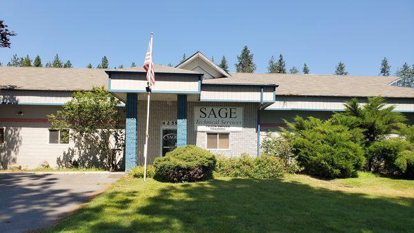 Front office to Sage Truck Driving School Couer d'Alene location.