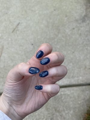 navy blue nails w/ a tad bit of sparkle!