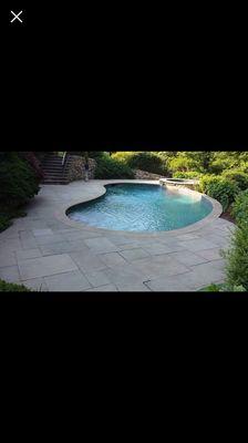 Pool and new flagstone