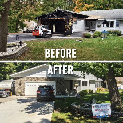 Garage fire damage restoration