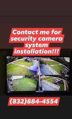 If you already purchased a security camera system but don't have an installer, then contact us and we would love to do the installation!!!