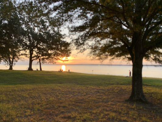 View from campsite of Sardis Lake