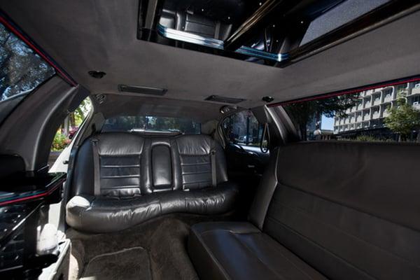 Limo interior, luxurious and spacious