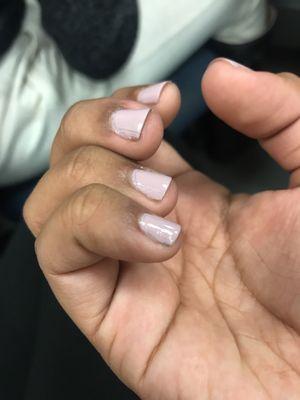 The edges of my nails weren't even touched with nail polish!