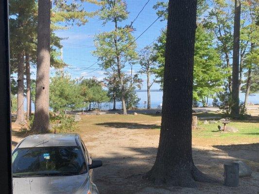 View of the lake from our cabin