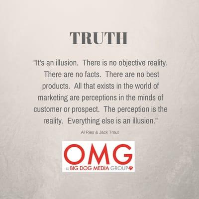 It doesn't matter what you think your brand means to the consumer.  The consumer cares about is whats in it for them. Perception is reality.