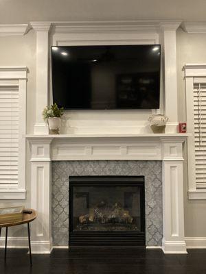 Custom fireplace surround