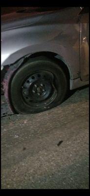 Rim and tire damage