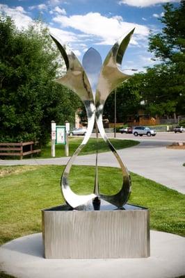 "Ascension" Stainless Steel Public Sculpture permanently installed at the City of Northglenn Denver, CO - People's Choice Award.