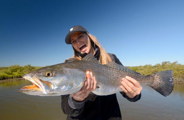 Spotted sea trout come in all sizes like this xxxl one