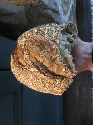 Seedy Sourdough Batard. I've just been pulling it apart and devouring it!