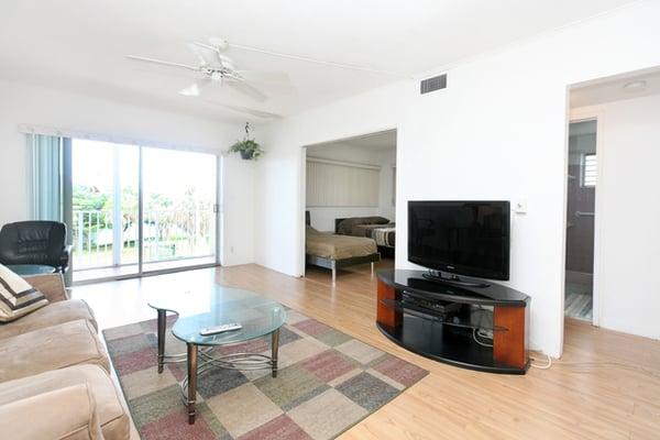 Living room in 2 bedroom apartment in North Miami Beach