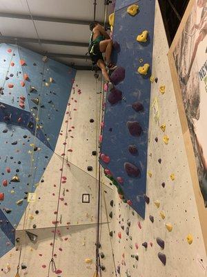 The auto-belay wall