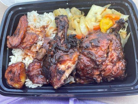 Jerk chicken platter