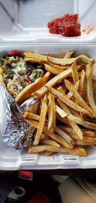 Grilled veggie n fries