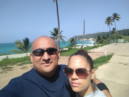 Me and my wife in the Caribbean.