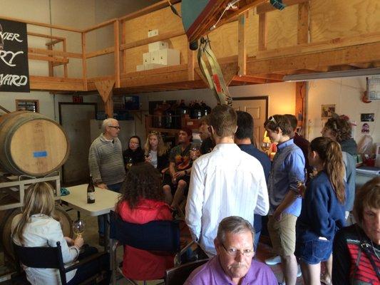 A tasting group from Stanford University School of Chemical Engineering.