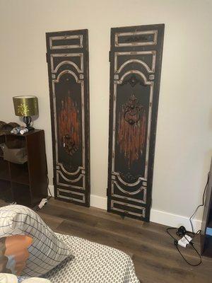 This is a pair of doors that I picked up. Sorry when is upside down.