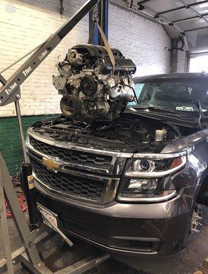 New engine on this beautiful Chevy.