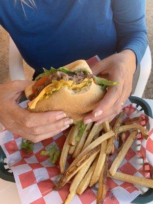 Chili Burger & Fries