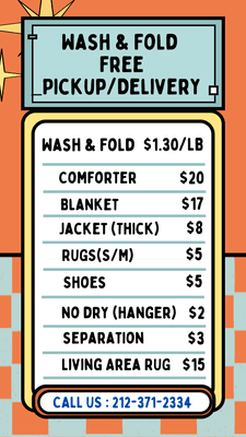 Wash & Fold Rates