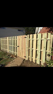 Shadowbox dog ear fence