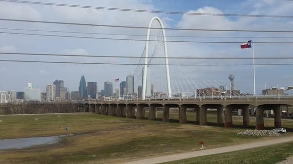 Food park and tents under the bridge