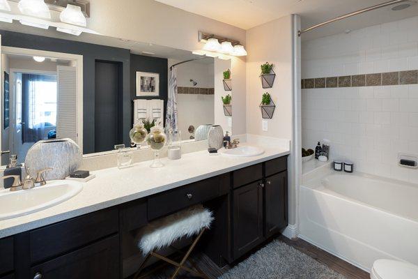 Dual vanity bathrooms