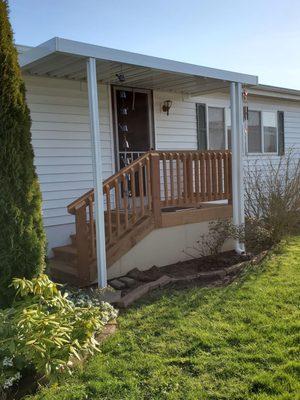 Thanks for the great and efficient work constructing my porch and awning. Looks wonderful and I couldn't be happier with it.