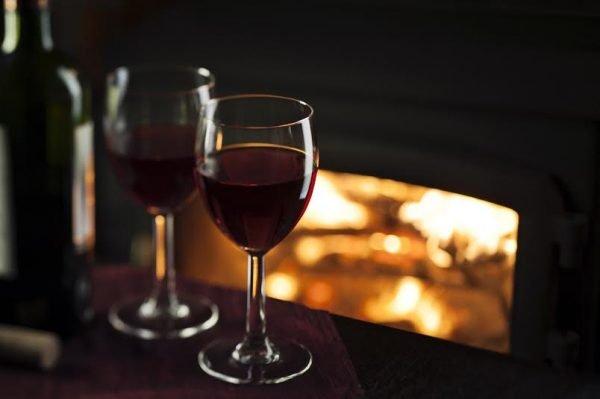 Everything is possible to resolve by the fireplace,especially when a great wine shows it's colors in  a glass you are holding...