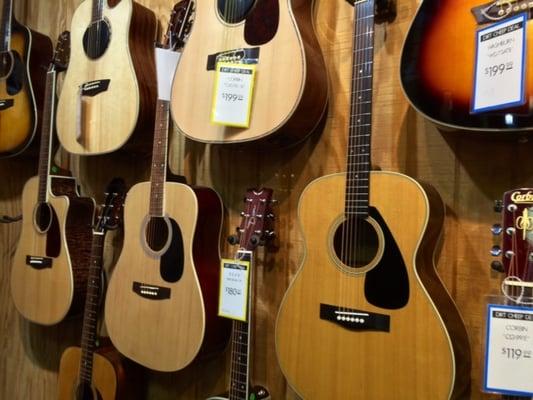 New and used acoustic guitars are set up by hand and we have the BEST prices on Washburn, Breedlove, Seagull and more.