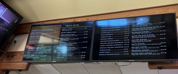 New menu board.