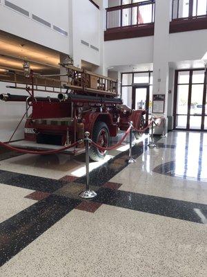 Old fire trucks in display. So cool!