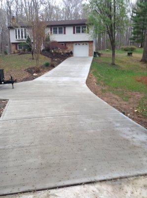 Concrete driveway