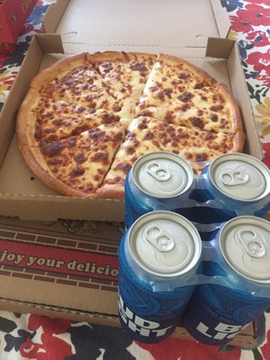 $14 for two large pizzas and 4 beers? SIGN ME UP!